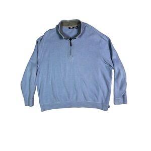 Lands End Bedford‎ 1/4 Zip Long Sleeve Pullover Sweater Men's Size 4XL (58-60)